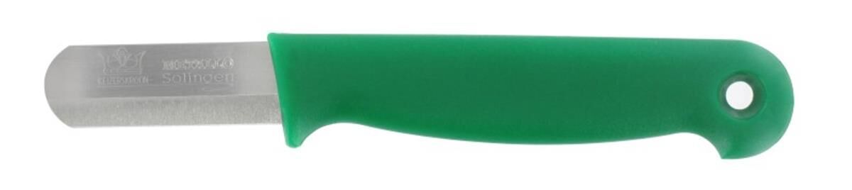 Set van 50 bandstaal messen in doos, HACCP, 45 mm, rond, groen